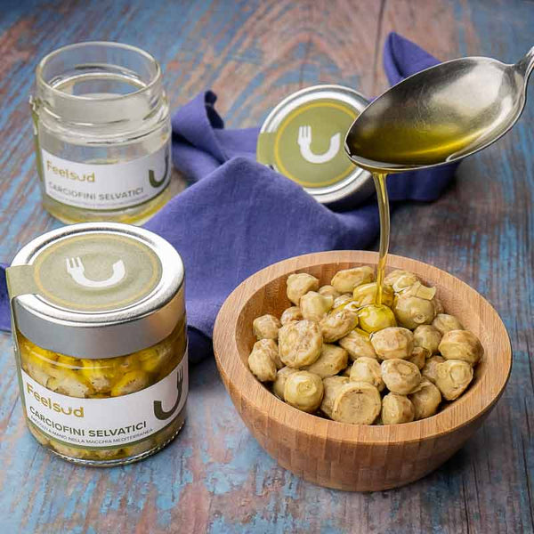 x6 Carciofini selvatici mignon in olio d'oliva